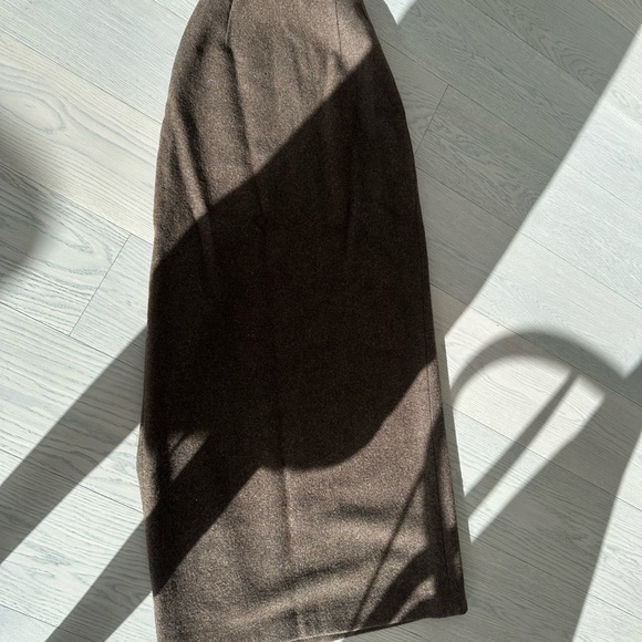 Miu Miu Brown Wool Maxi Skirt Slit - Picture 10 of 10